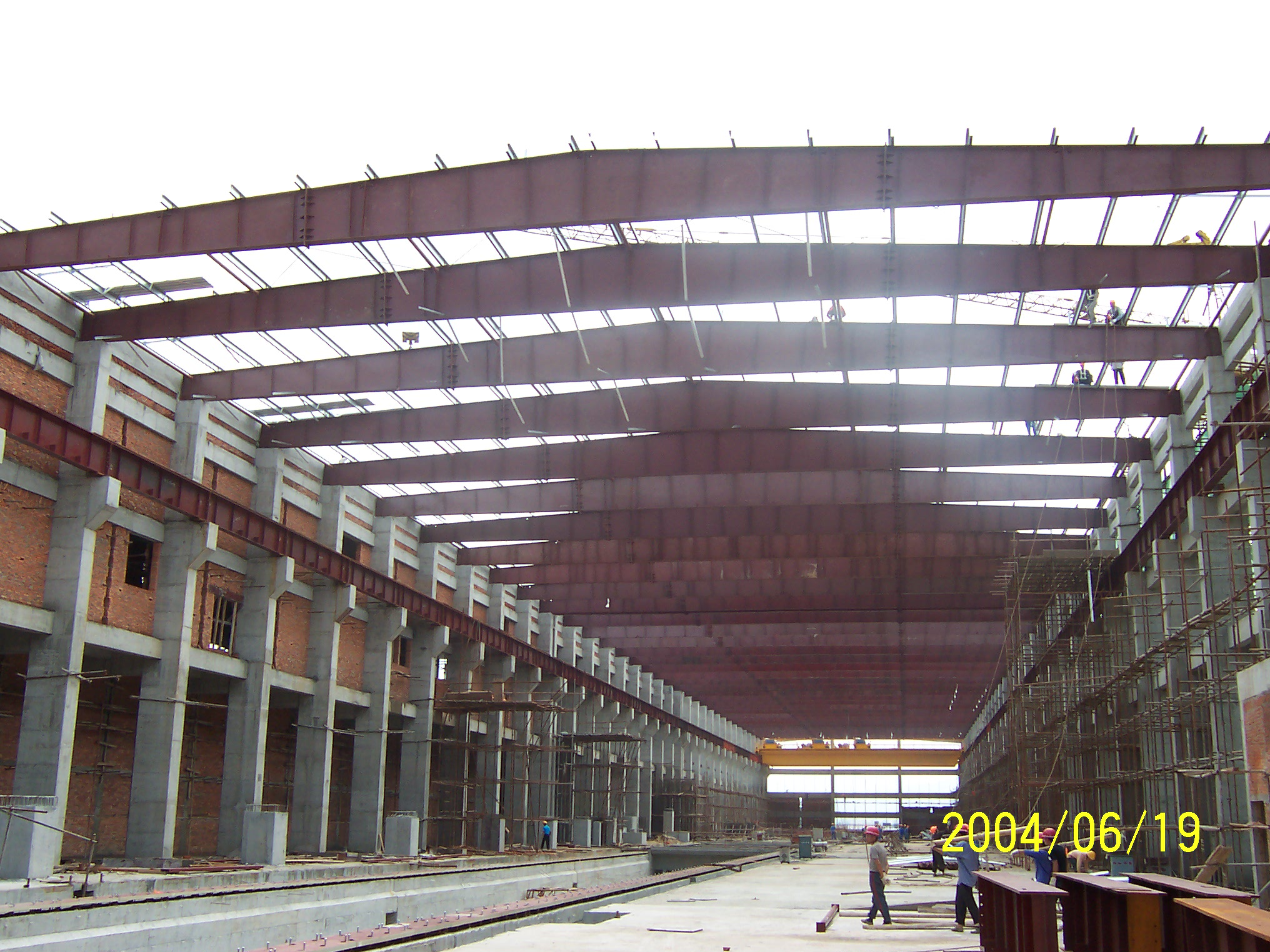 Steel structure works for the paper-making shop of Jiangxi Chenming